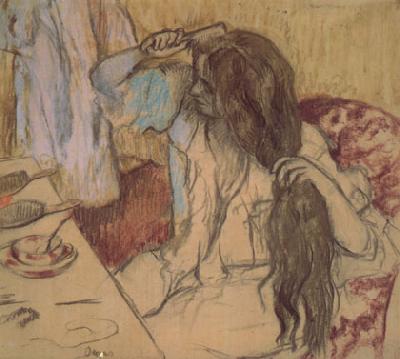 Edgar Degas Woman at Her Toilette (mk05) oil painting picture